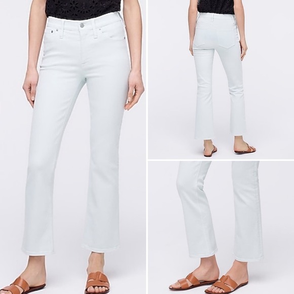 J. Crew Pale Mint Garment-Dyed 9" Demi-Boot Crop Jean Size 27 - Picture 1 of 8